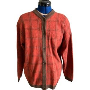 Vintage Calvin Klein Classics Cardigan Sweater Medium Button Up Wool Silk Angora